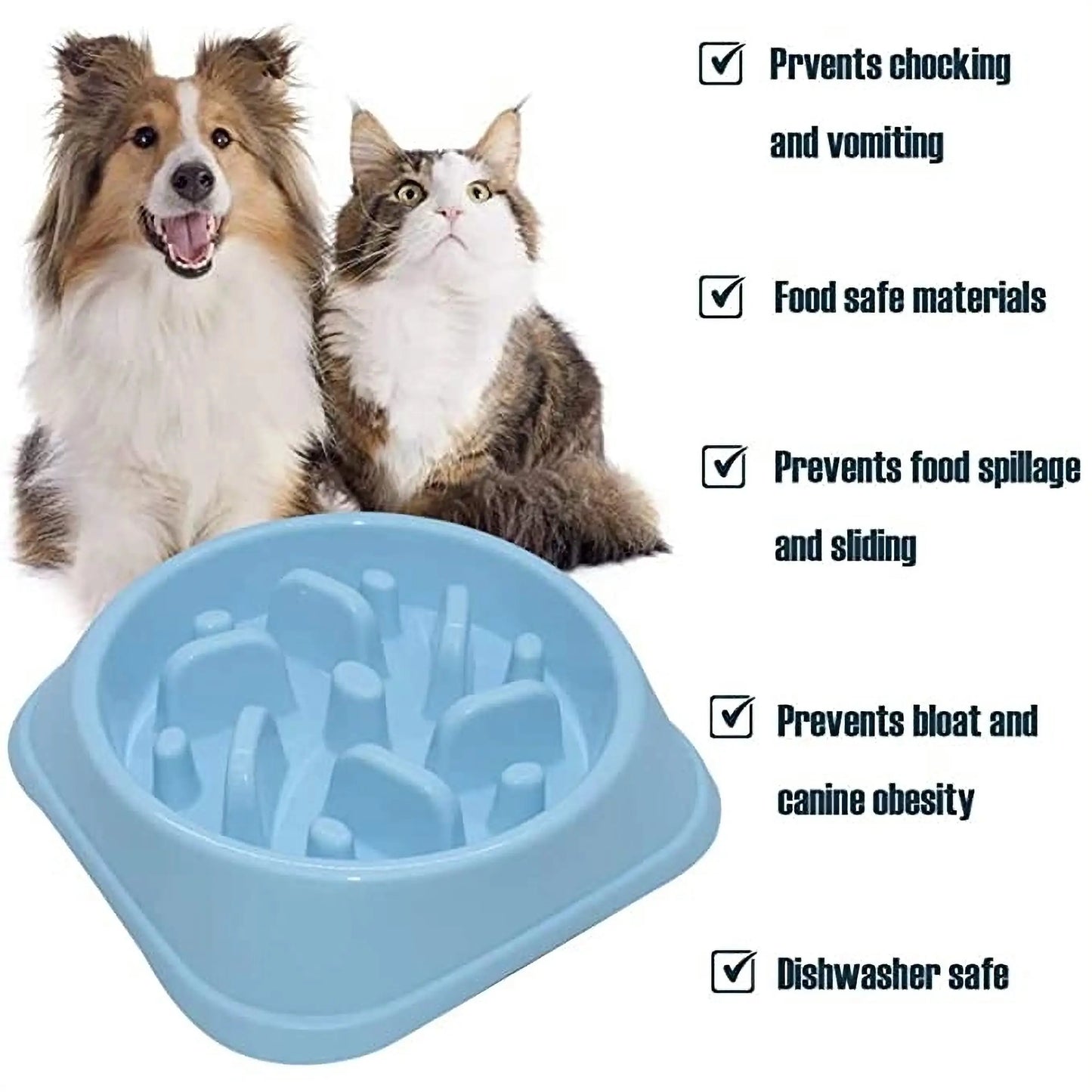 Slow Feeding Bowls For Dogs with Maze Design & Anti-Skid Base Pet Bowl Furry Forrest