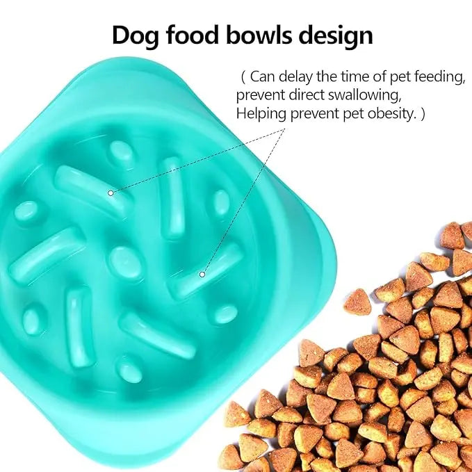 Slow Feeding Bowls For Dogs with Maze Design & Anti-Skid Base Pet Bowl Furry Forrest