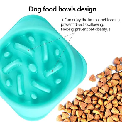 Slow Feeding Bowls For Dogs with Maze Design & Anti-Skid Base Pet Bowl Furry Forrest