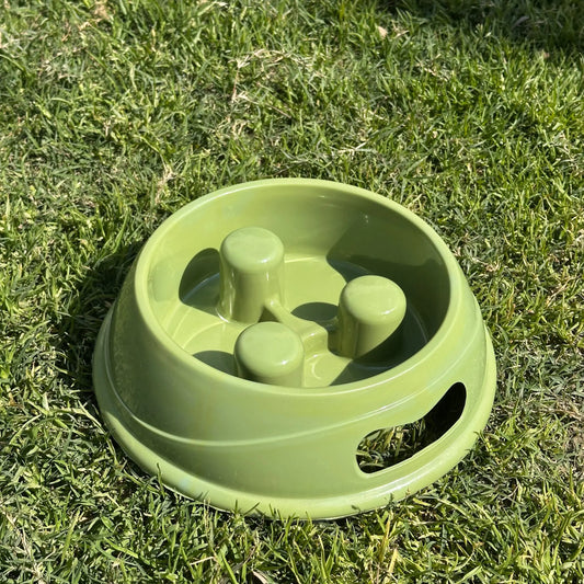 Dog Slow Feeding Bowl with Raised Fidget Spinner Design Furry Forrest